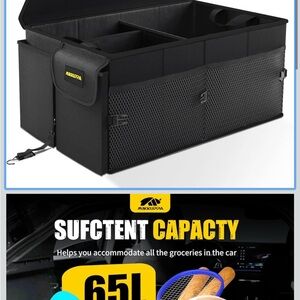 Black Car Trunk Organizer